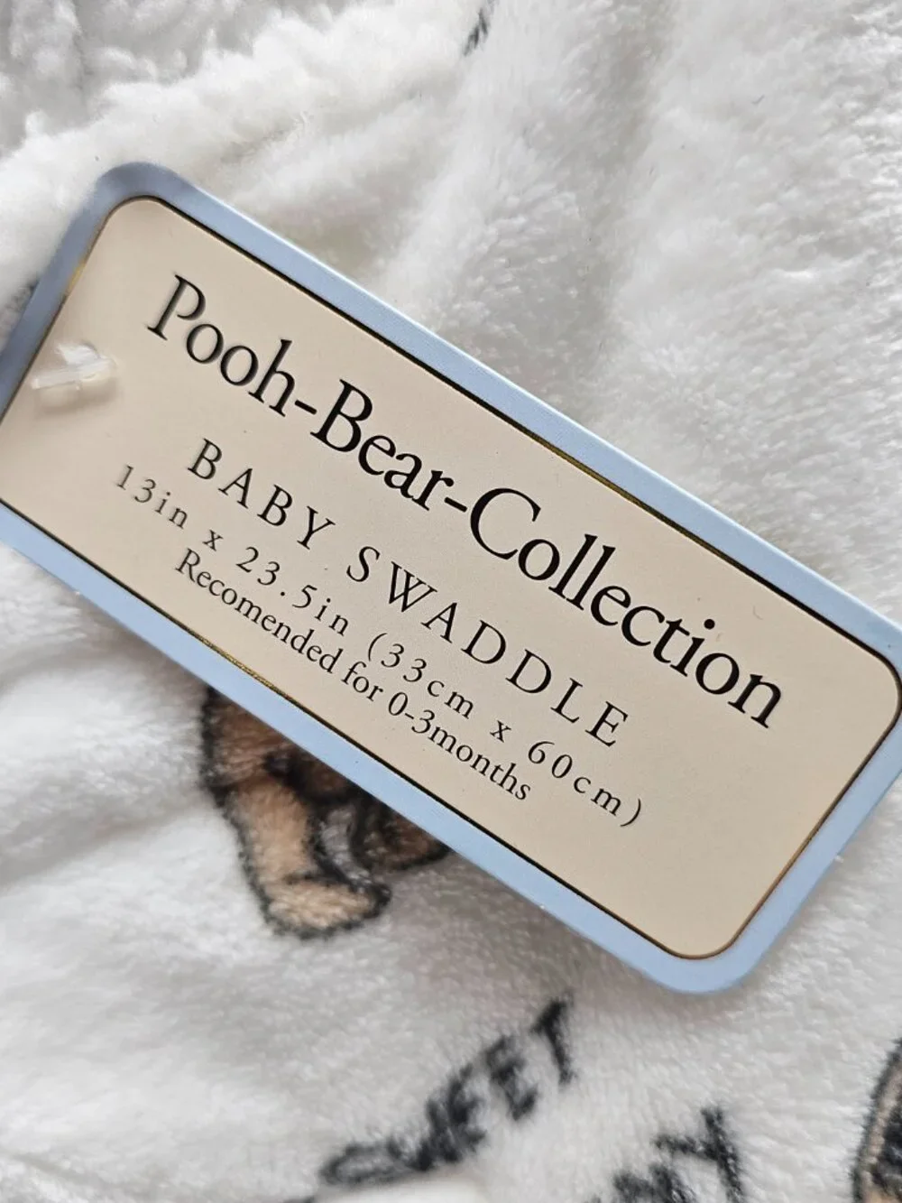New Sweet Winnie The Pooh Collection Baby Swaddle Blanket 13 X 23.5